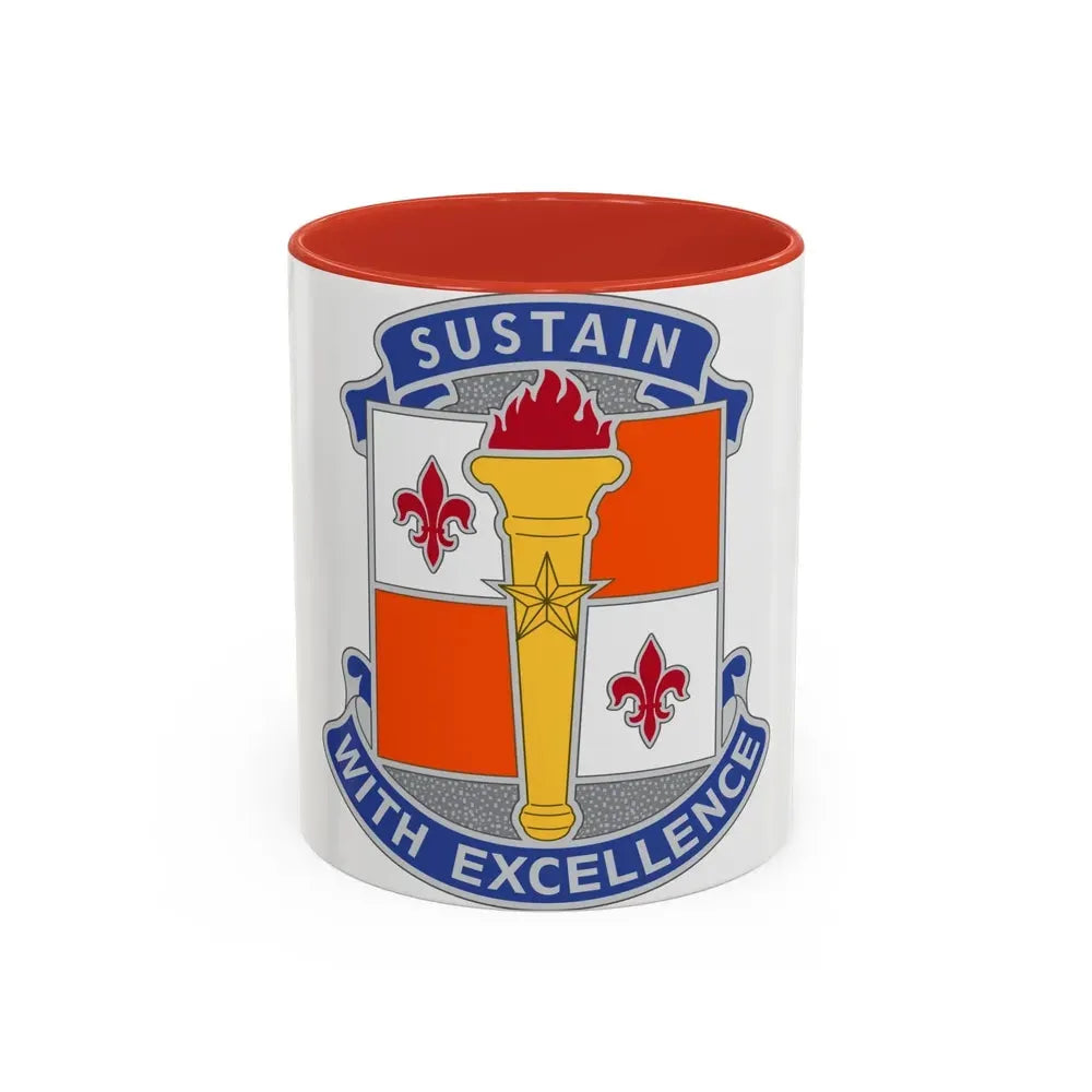 451 Sustainment Command 3 (U.S. Army) Accent Coffee Mug 11oz Red - Go Mug Yourself