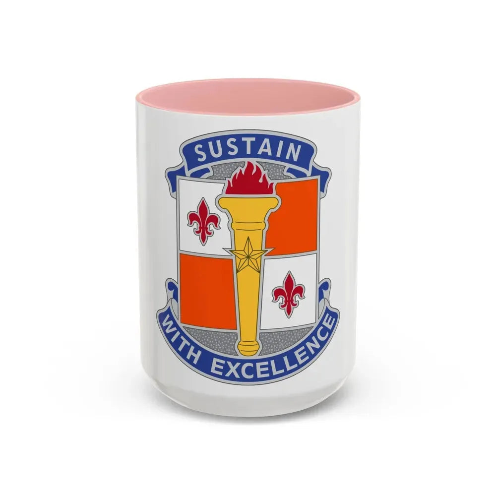 451 Sustainment Command 3 (U.S. Army) Accent Coffee Mug 15oz Pink - Go Mug Yourself