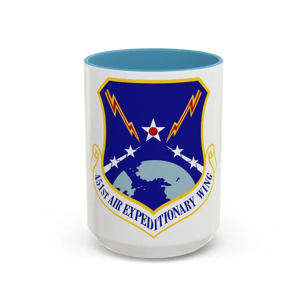 451st Air Expeditionary Wing (U.S. Air Force) Accent Coffee Mug 15oz Light Blue - Go Mug Yourself