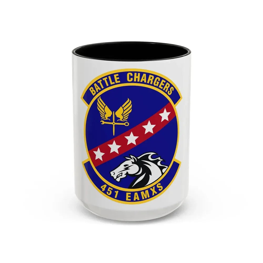 451st Expeditionary Aircraft Maintenance Squadron (U.S. Air Force) Accent Coffee Mug 15oz Black - Go Mug Yourself