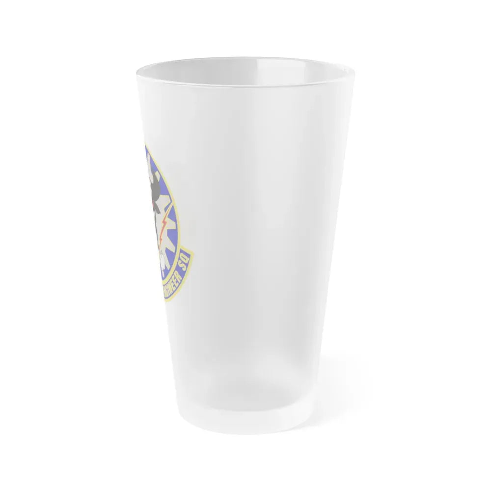 451st Expeditionary Civil Engineer Squadron (U.S. Air Force) Frosted Pint Glass 16oz - Go Mug Yourself