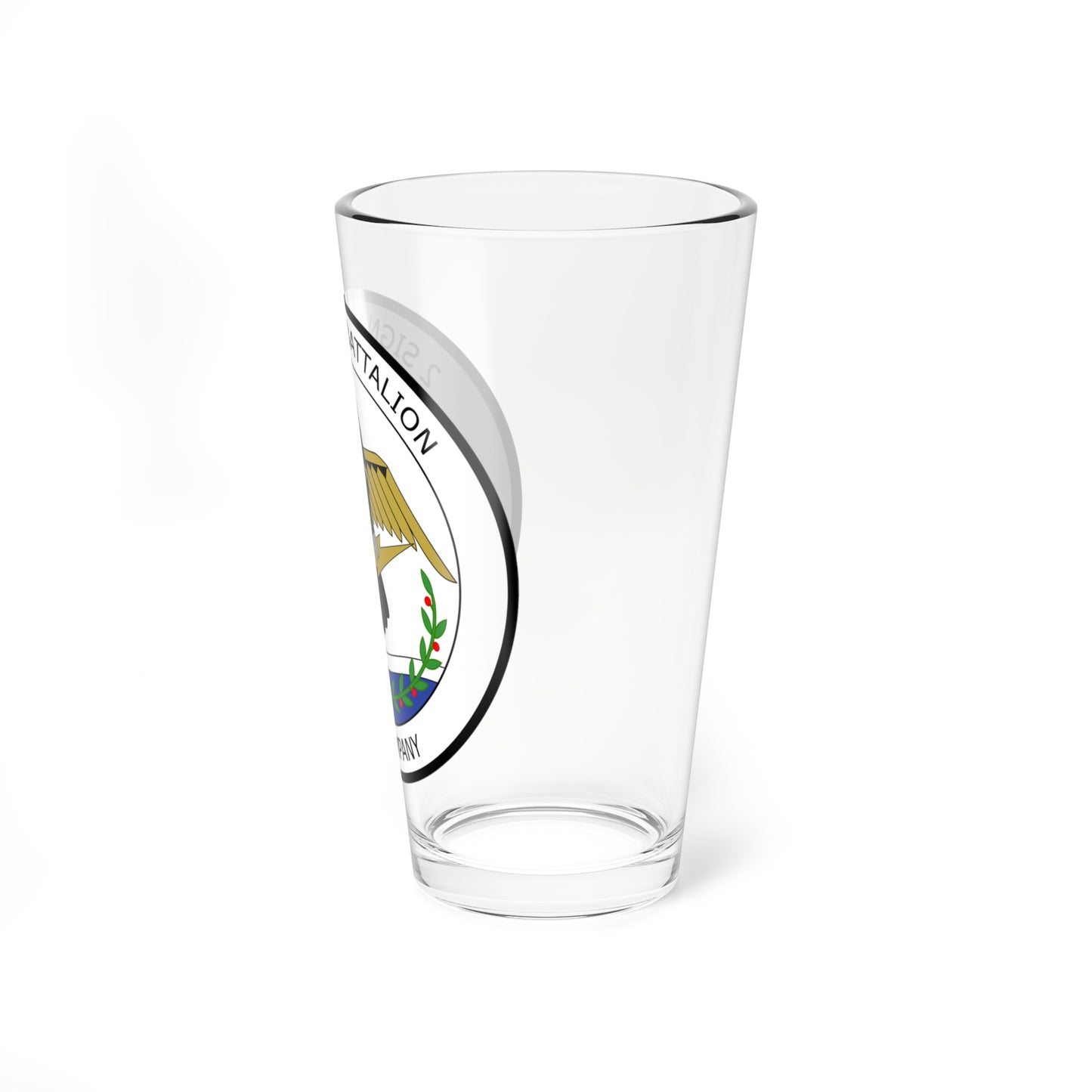 Emblem for the 2-II-FSR (Denmark) (Coat of Arms) Pint Glass 16oz