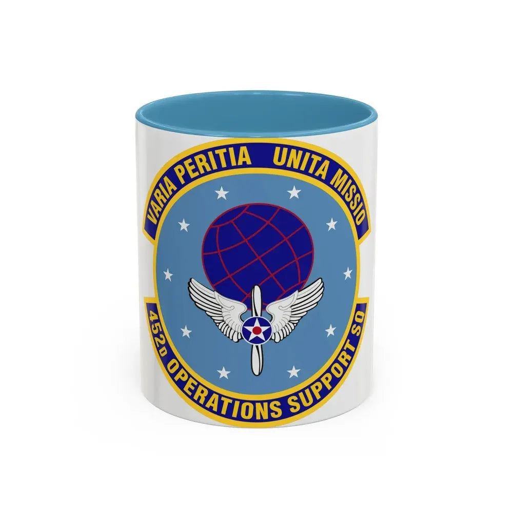 452d Operations Support Squadron (U.S. Air Force) Accent Coffee Mug 11oz Light Blue - Go Mug Yourself