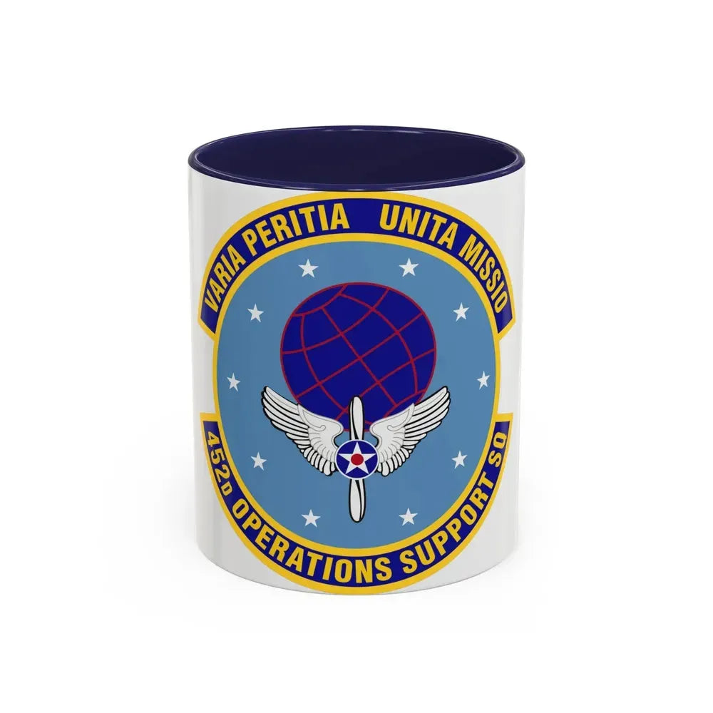 452d Operations Support Squadron (U.S. Air Force) Accent Coffee Mug 11oz Navy - Go Mug Yourself