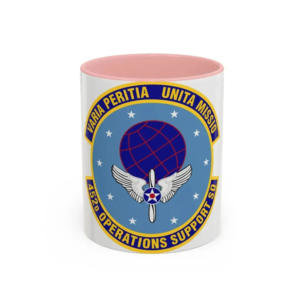 452d Operations Support Squadron (U.S. Air Force) Accent Coffee Mug 11oz Pink - Go Mug Yourself
