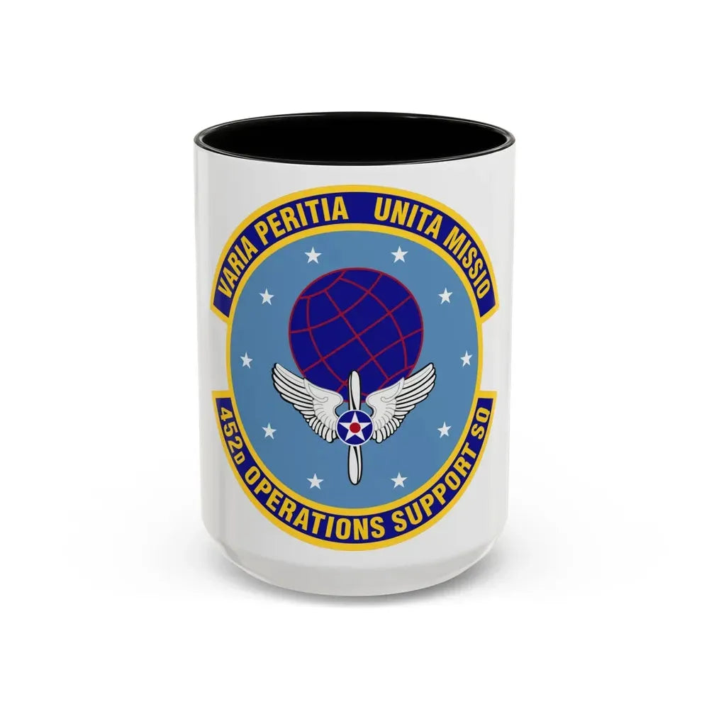 452d Operations Support Squadron (U.S. Air Force) Accent Coffee Mug 15oz Black - Go Mug Yourself