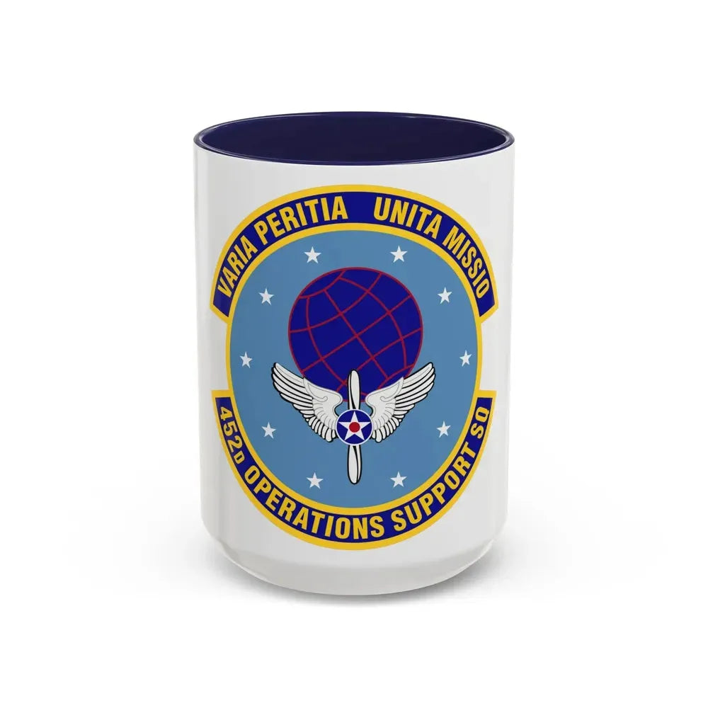 452d Operations Support Squadron (U.S. Air Force) Accent Coffee Mug 15oz Navy - Go Mug Yourself