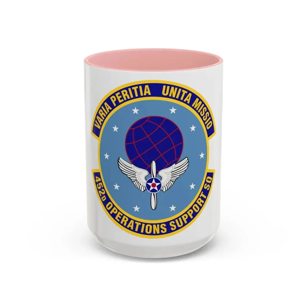 452d Operations Support Squadron (U.S. Air Force) Accent Coffee Mug 15oz Pink - Go Mug Yourself