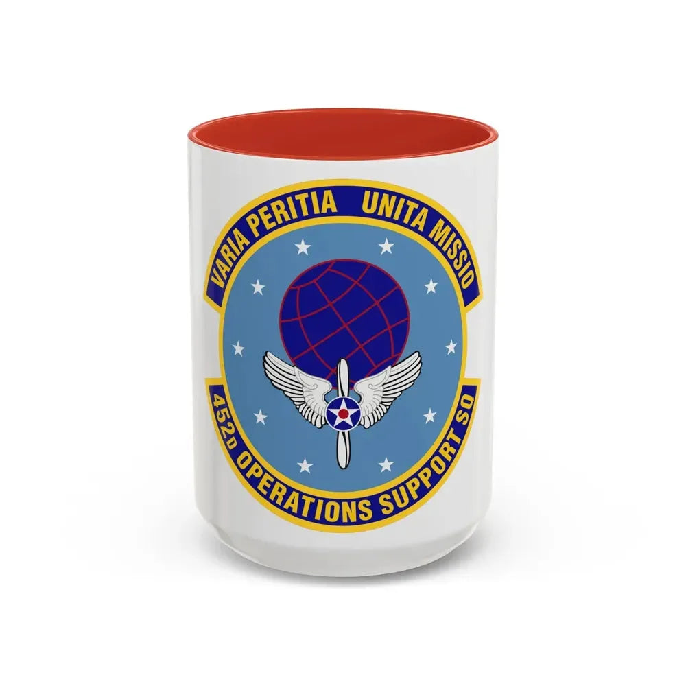 452d Operations Support Squadron (U.S. Air Force) Accent Coffee Mug 15oz Red - Go Mug Yourself