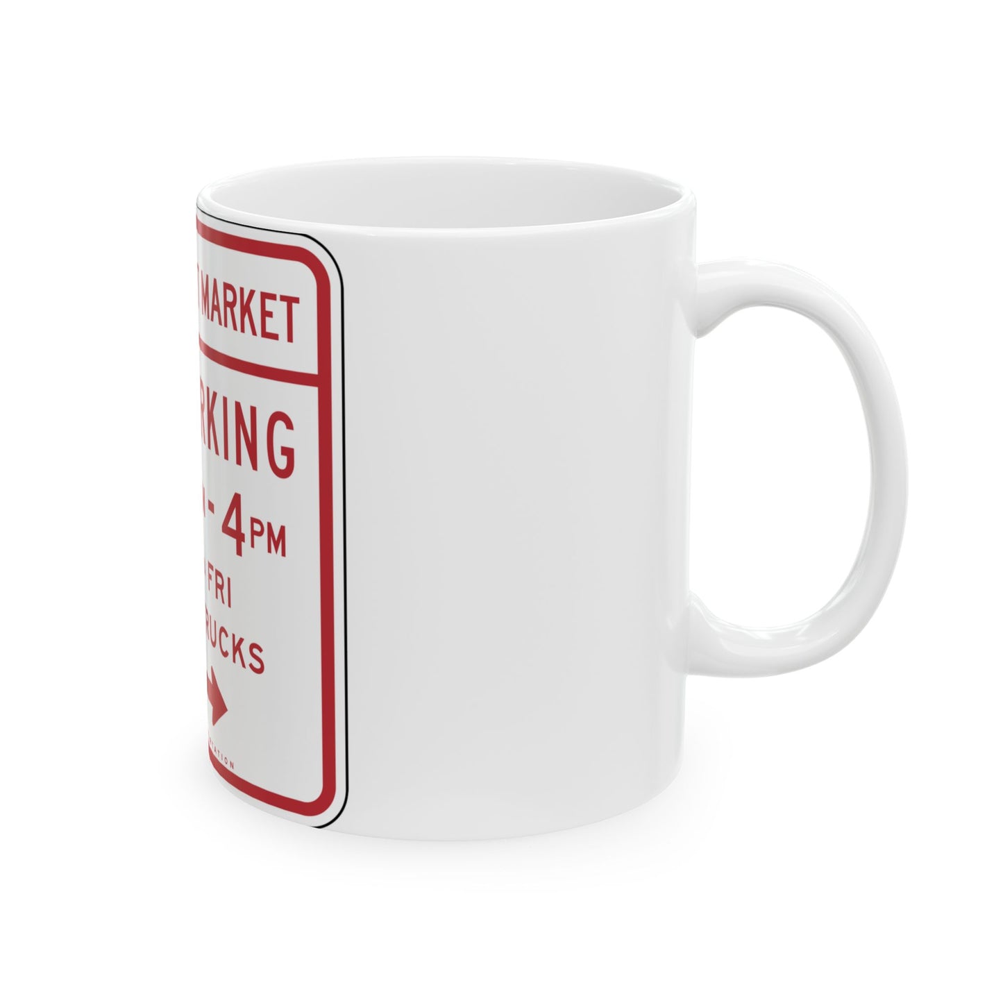 NYCDOT SC-346C (New York) (Road Sign) White Coffee Mug