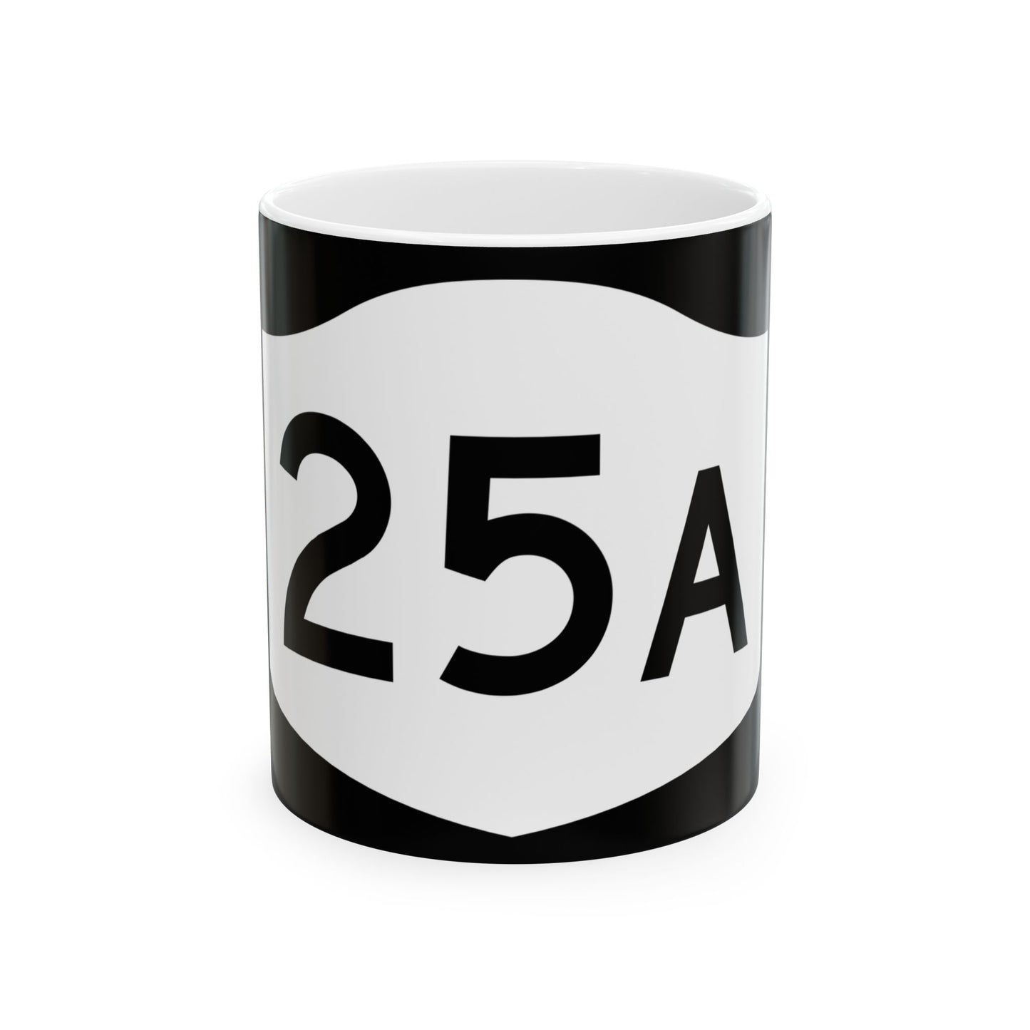 NY-25A (New York) (Road Sign) White Coffee Mug