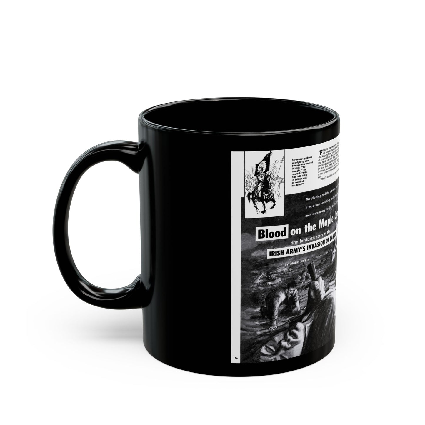 Blood on the Maple Leaf, Man's Adventure, December 1958 - Black Coffee Mug