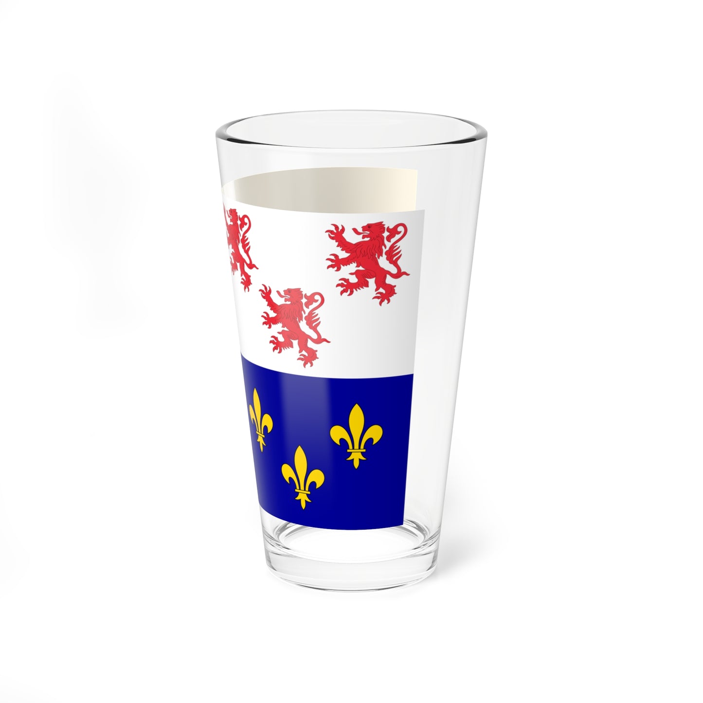 Proposed design for the flag of Hauts-de-France (France) Pint Glass 16oz