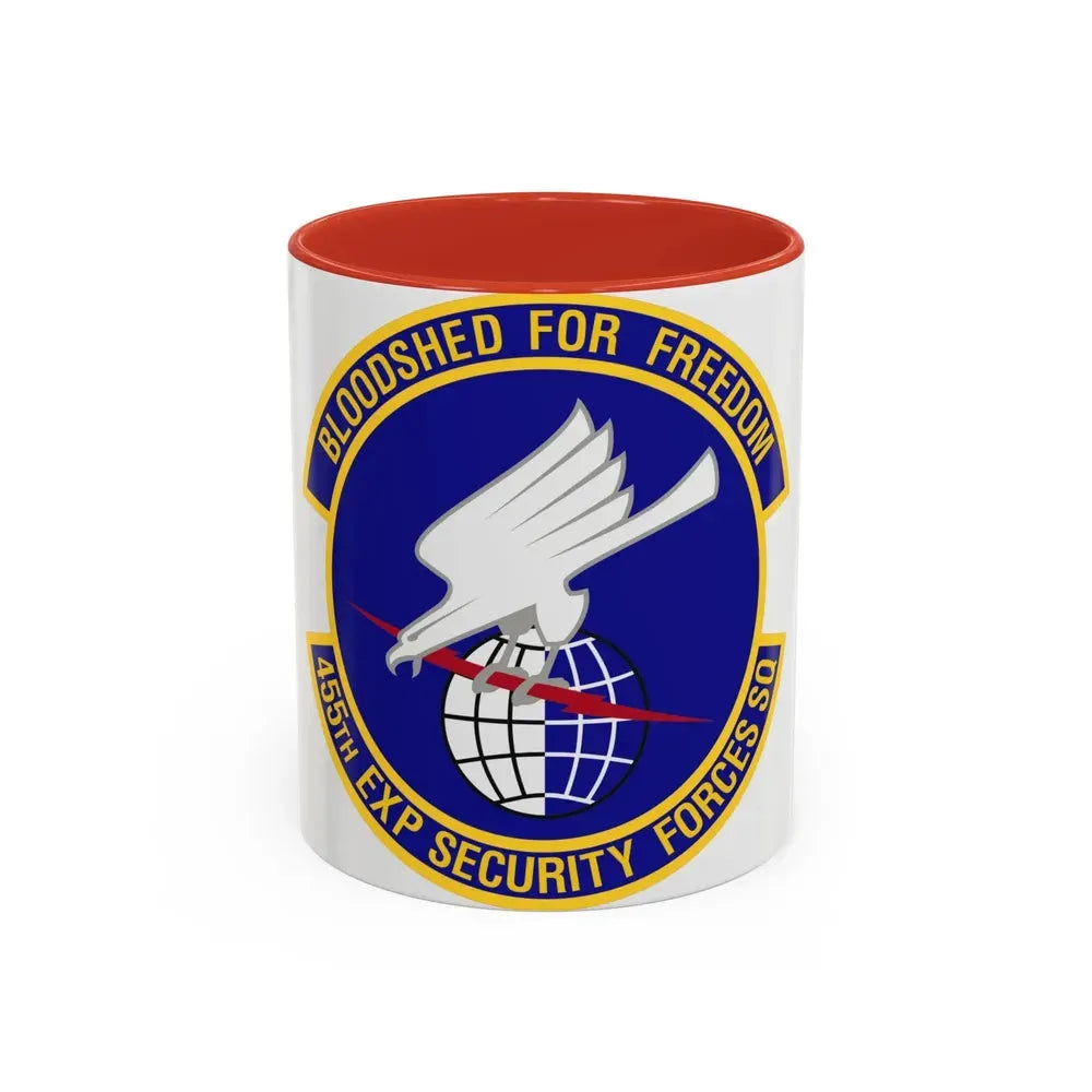 455th Expeditionary Security Forces Squadron (U.S. Air Force) Accent Coffee Mug 11oz Red - Go Mug Yourself