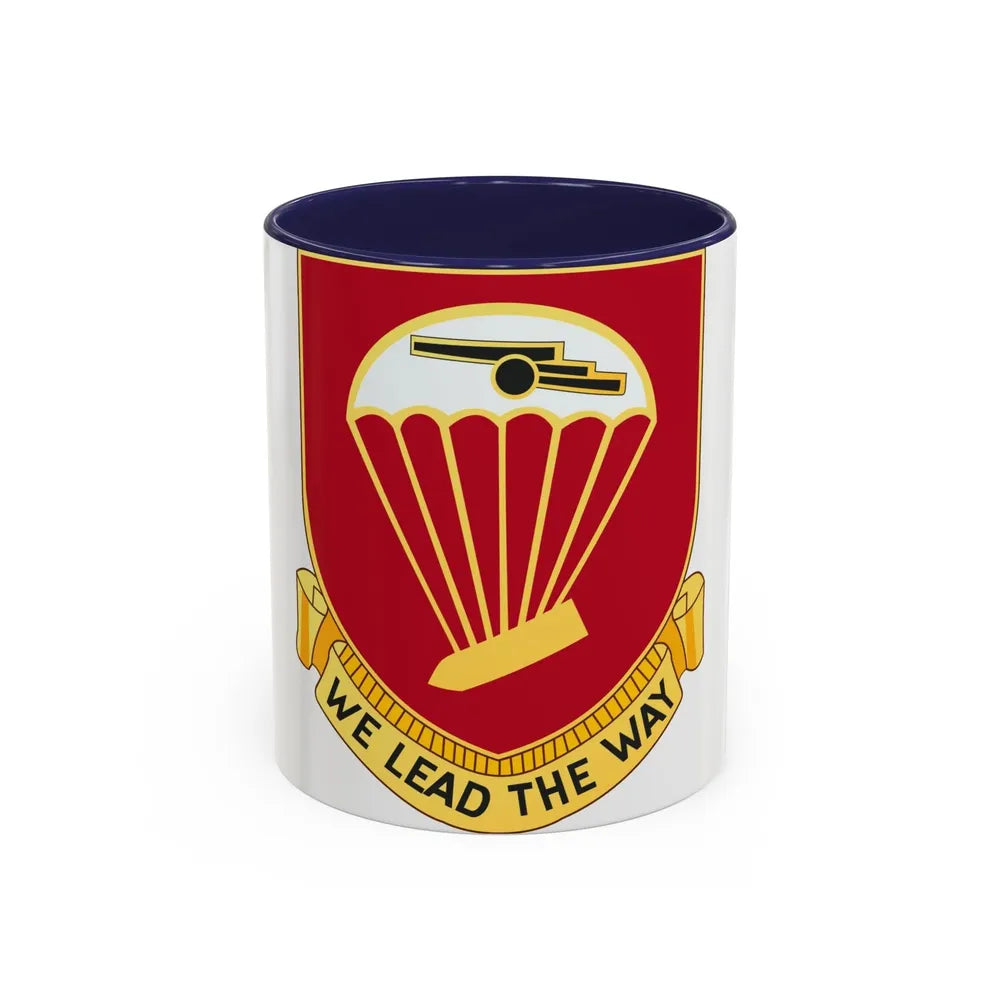 456th Airborne Field Artillery Battalion (U.S. Army) Accent Coffee Mug 11oz Navy - Go Mug Yourself