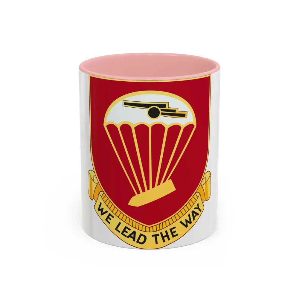 456th Airborne Field Artillery Battalion (U.S. Army) Accent Coffee Mug 11oz Pink - Go Mug Yourself
