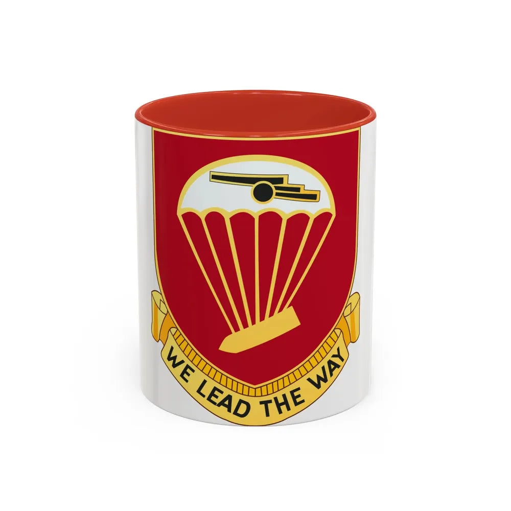 456th Airborne Field Artillery Battalion (U.S. Army) Accent Coffee Mug 11oz Red - Go Mug Yourself