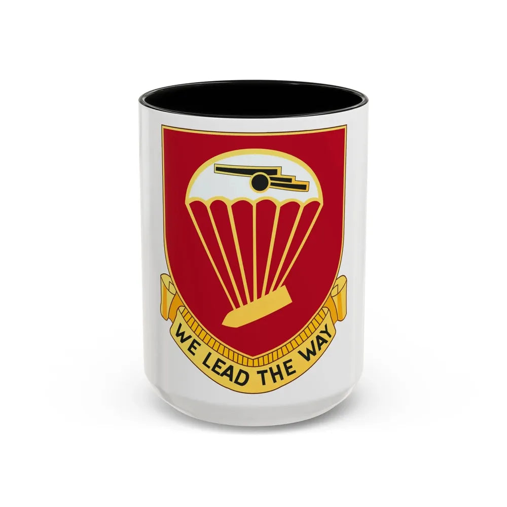 456th Airborne Field Artillery Battalion (U.S. Army) Accent Coffee Mug 15oz Black - Go Mug Yourself