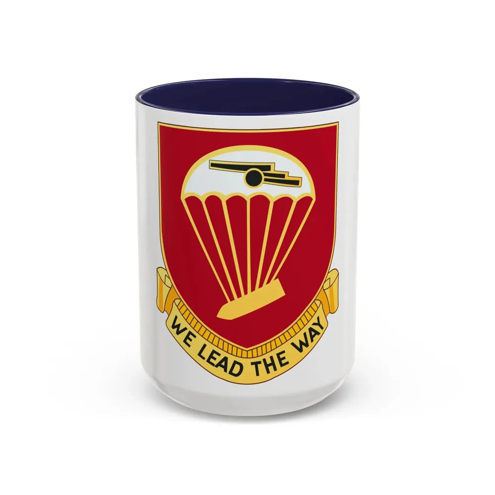 456th Airborne Field Artillery Battalion (U.S. Army) Accent Coffee Mug 15oz Navy - Go Mug Yourself