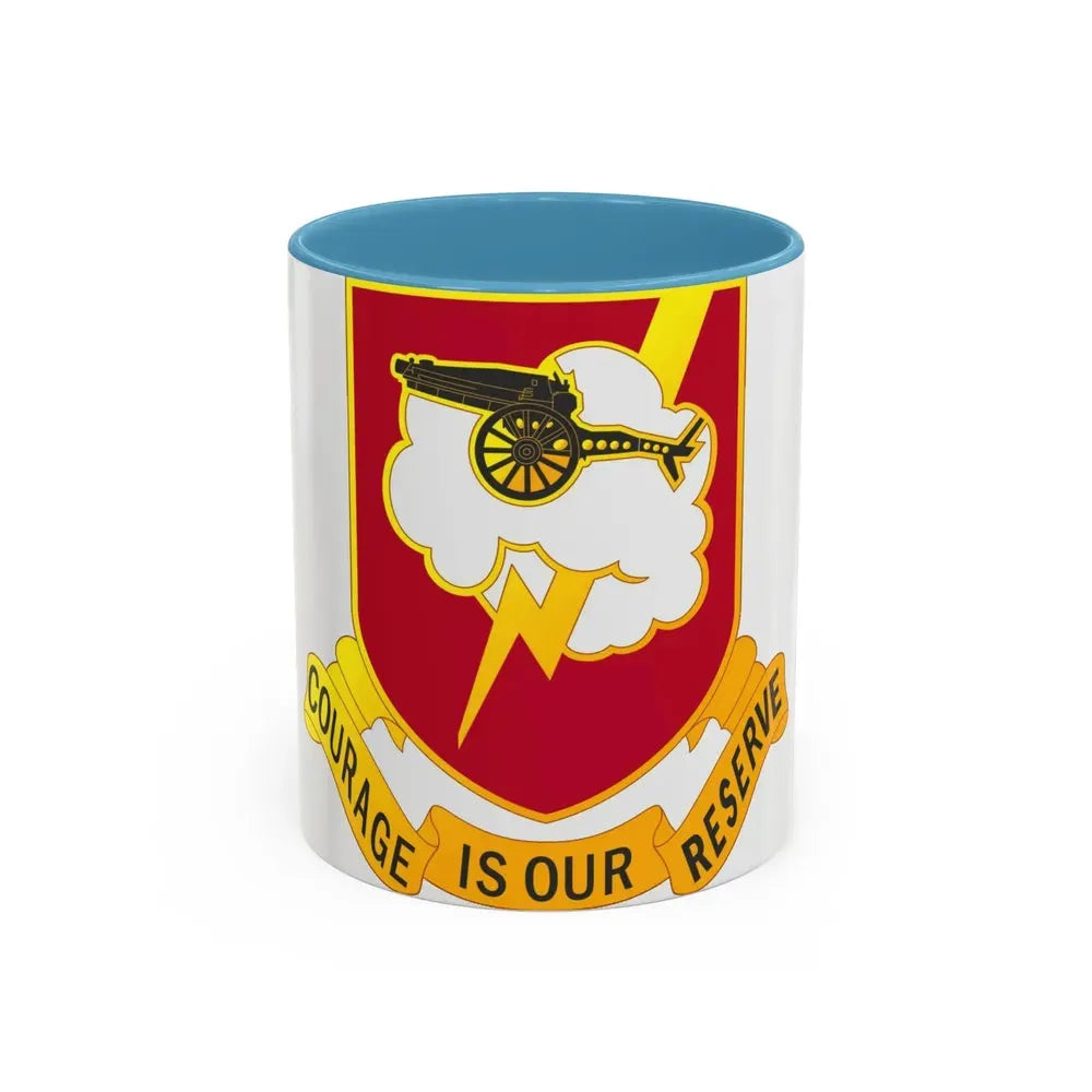 457th Airborne Field Artillery Battalion (U.S. Army) Accent Coffee Mug 11oz Light Blue - Go Mug Yourself