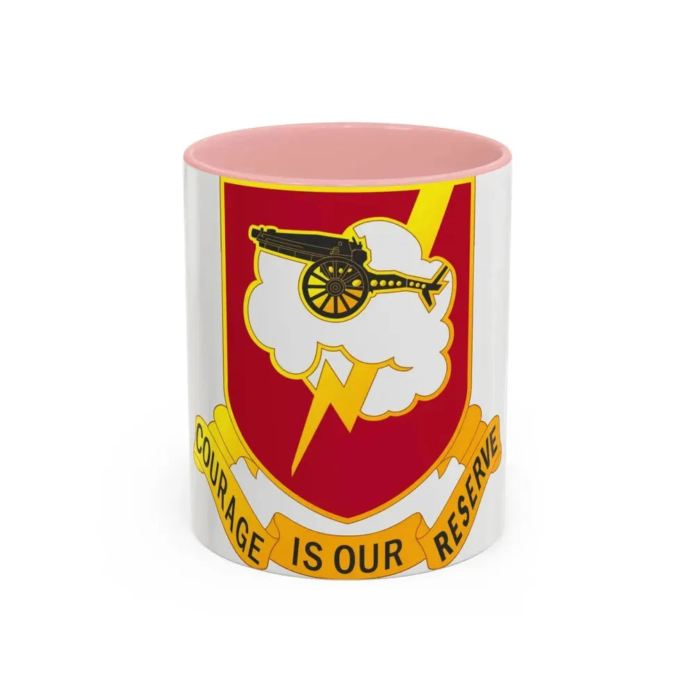 457th Airborne Field Artillery Battalion (U.S. Army) Accent Coffee Mug 11oz Pink - Go Mug Yourself