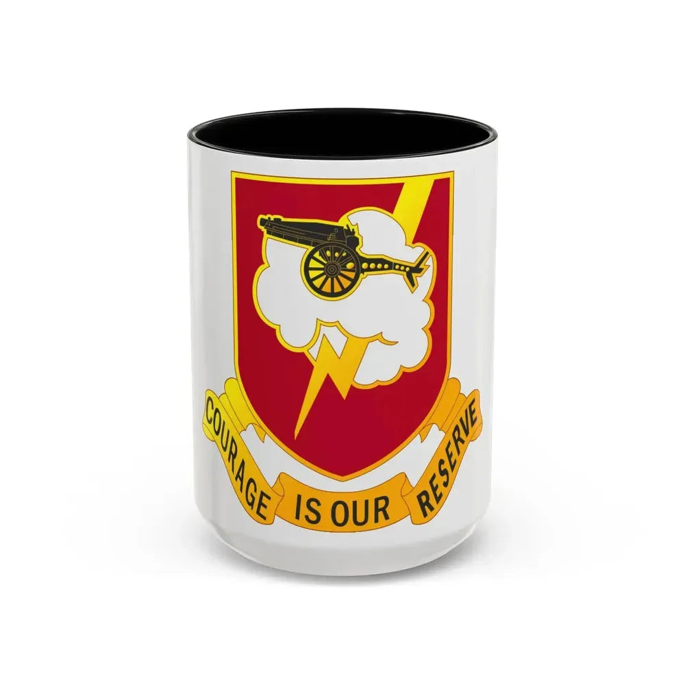 457th Airborne Field Artillery Battalion (U.S. Army) Accent Coffee Mug 15oz Black - Go Mug Yourself