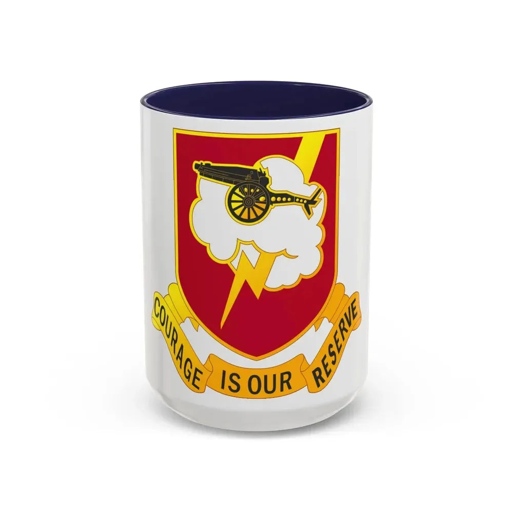 457th Airborne Field Artillery Battalion (U.S. Army) Accent Coffee Mug 15oz Navy - Go Mug Yourself