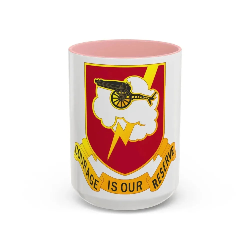 457th Airborne Field Artillery Battalion (U.S. Army) Accent Coffee Mug 15oz Pink - Go Mug Yourself