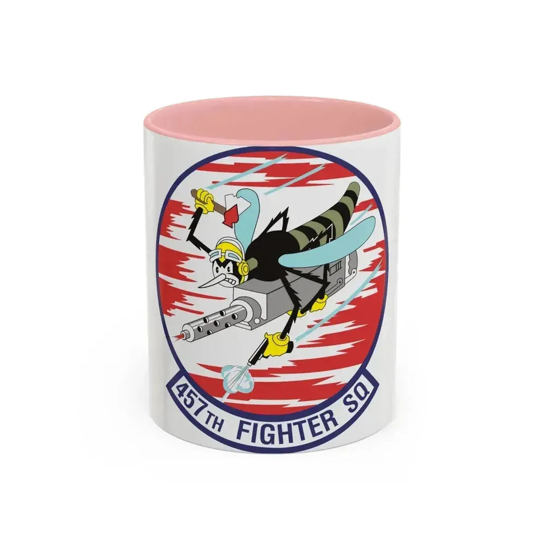 457th Fighter Squadron (U.S. Air Force) Accent Coffee Mug 11oz Pink - Go Mug Yourself