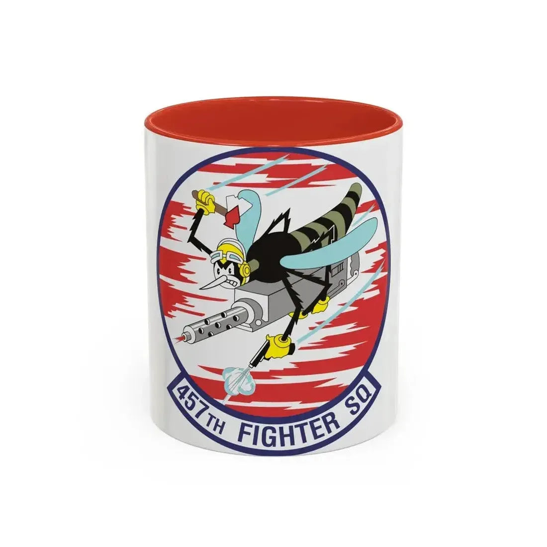 457th Fighter Squadron (U.S. Air Force) Accent Coffee Mug 11oz Red - Go Mug Yourself