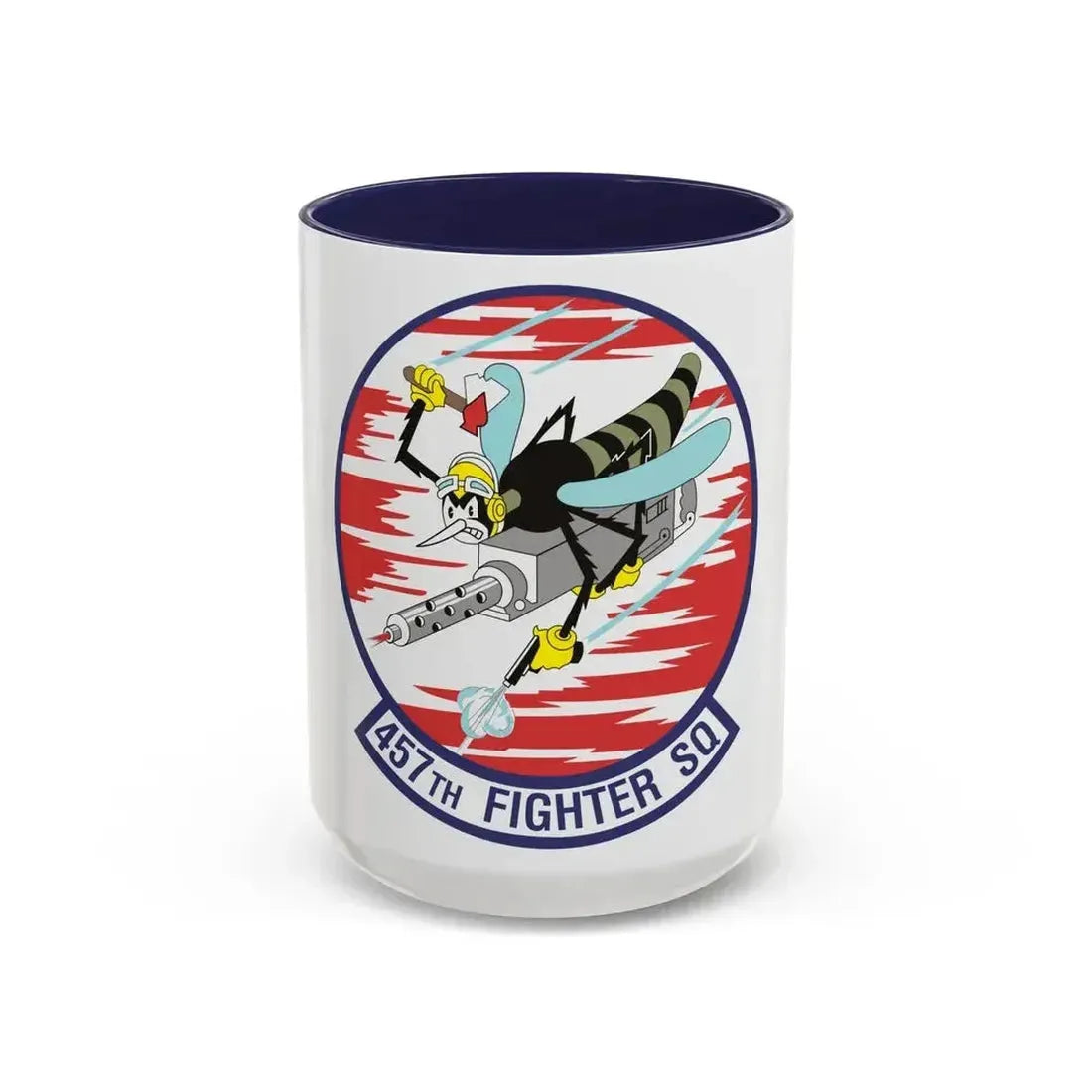 457th Fighter Squadron (U.S. Air Force) Accent Coffee Mug 15oz Navy - Go Mug Yourself