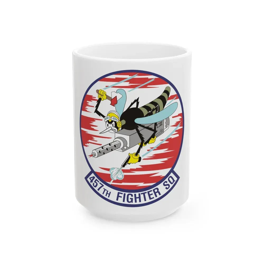 457th Fighter Squadron (U.S. Air Force) White Coffee Mug 15oz - Go Mug Yourself