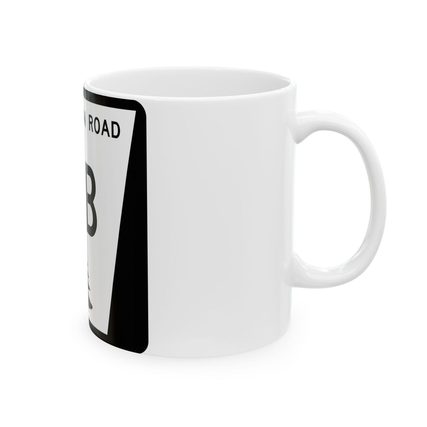 N REC 9B (Nebraska) (Road Sign) White Coffee Mug