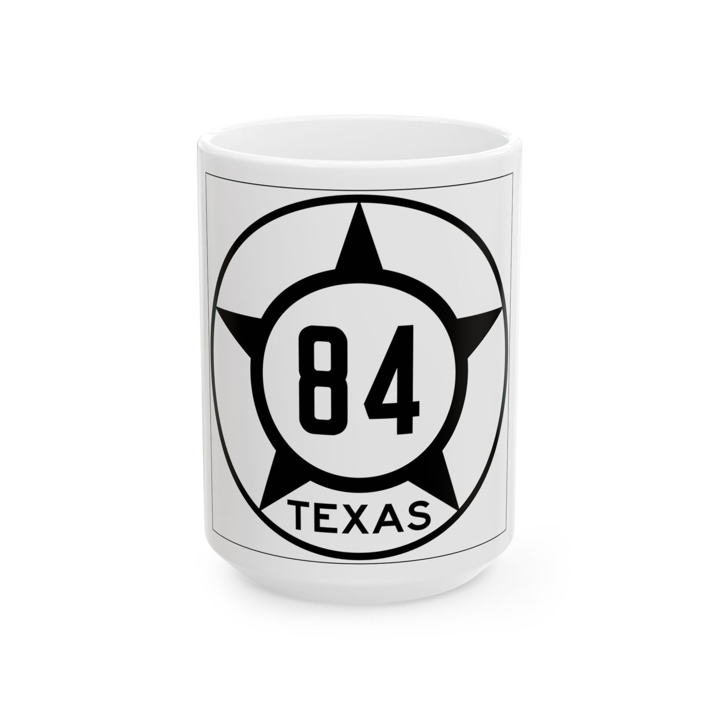 Old Texas 84 (Texas) (Road Sign) White Coffee Mug