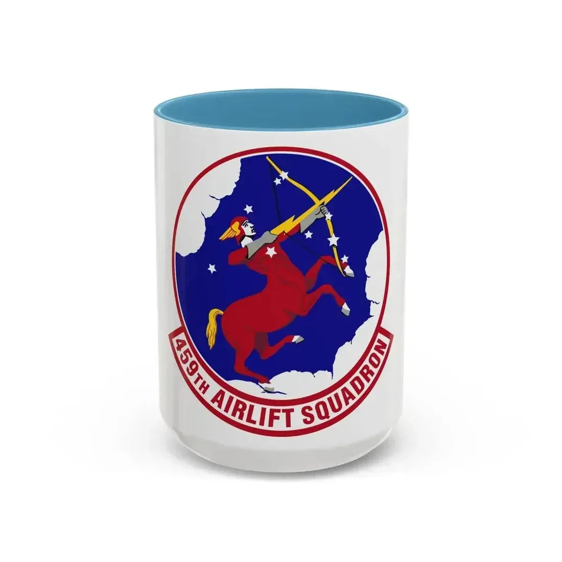 459th Airlift Squadron (U.S. Air Force) Accent Coffee Mug 15oz Light Blue - Go Mug Yourself