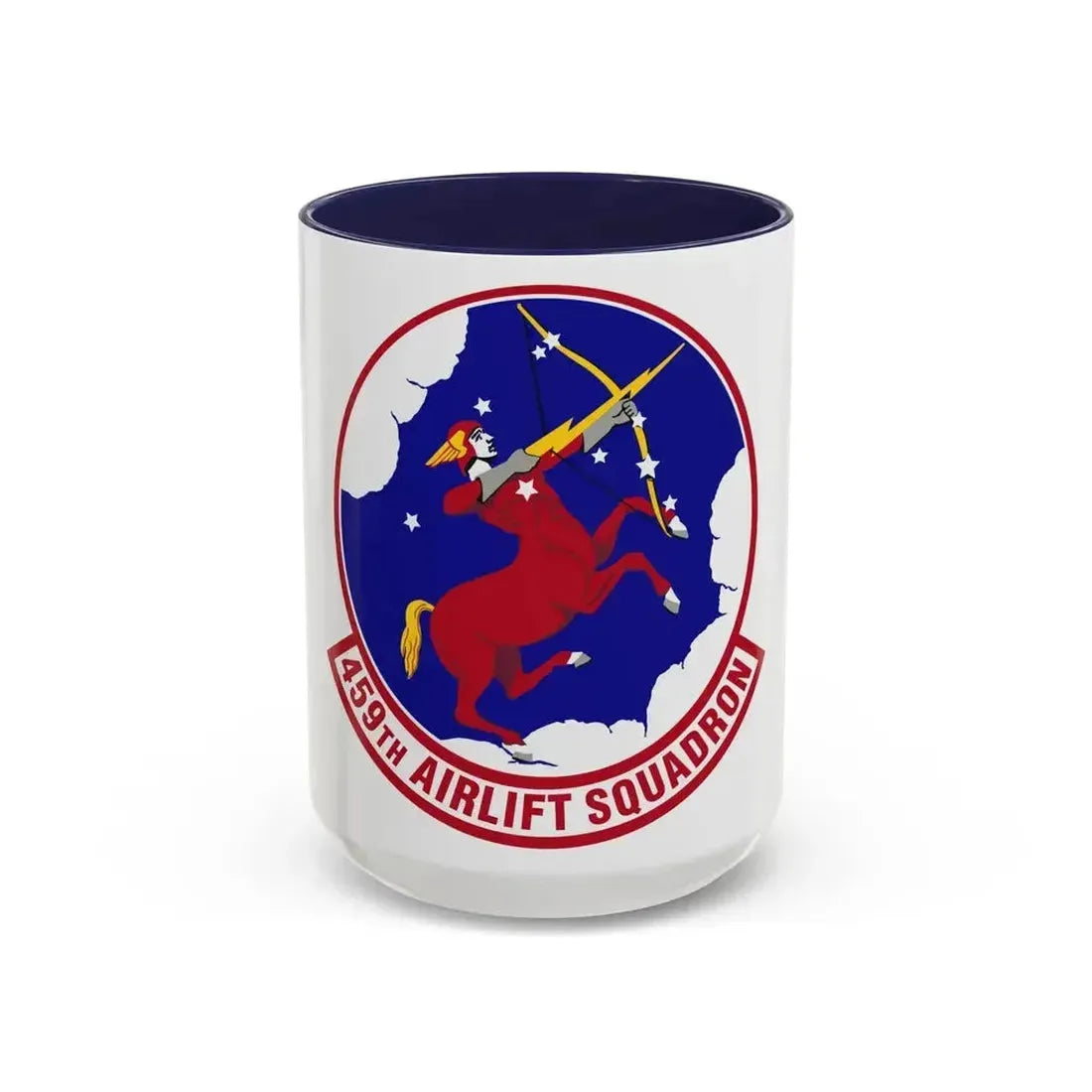 459th Airlift Squadron (U.S. Air Force) Accent Coffee Mug 15oz Navy - Go Mug Yourself