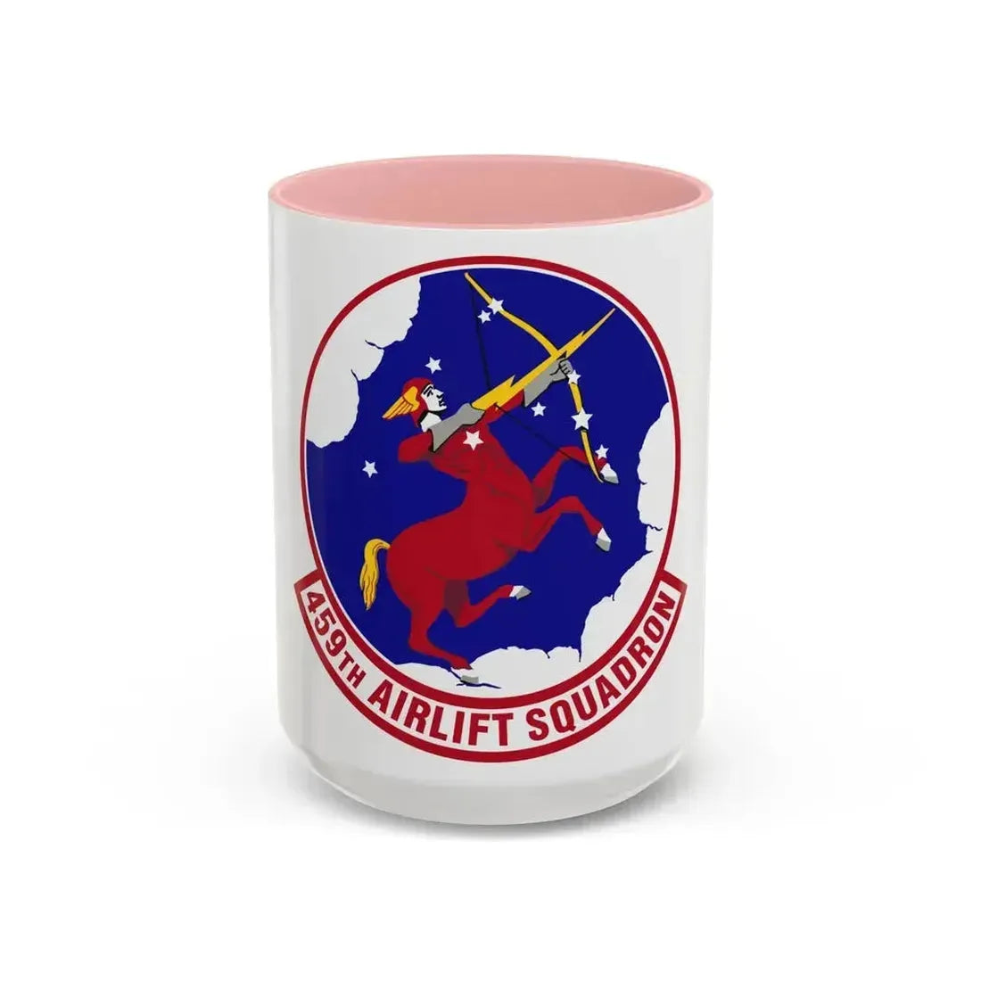 459th Airlift Squadron (U.S. Air Force) Accent Coffee Mug 15oz Pink - Go Mug Yourself