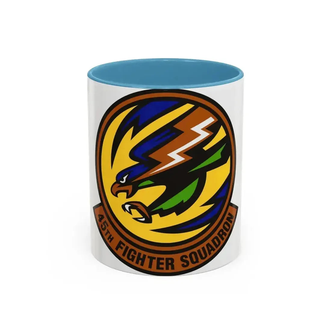 45th Fighter Squadron (U.S. Air Force) Accent Coffee Mug 11oz Light Blue - Go Mug Yourself
