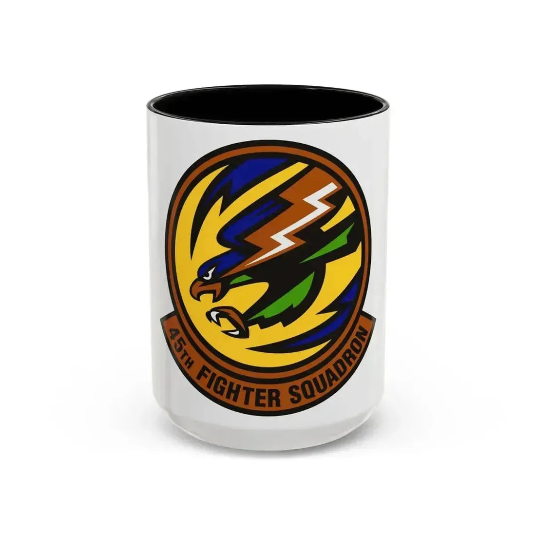 45th Fighter Squadron (U.S. Air Force) Accent Coffee Mug 15oz Black - Go Mug Yourself