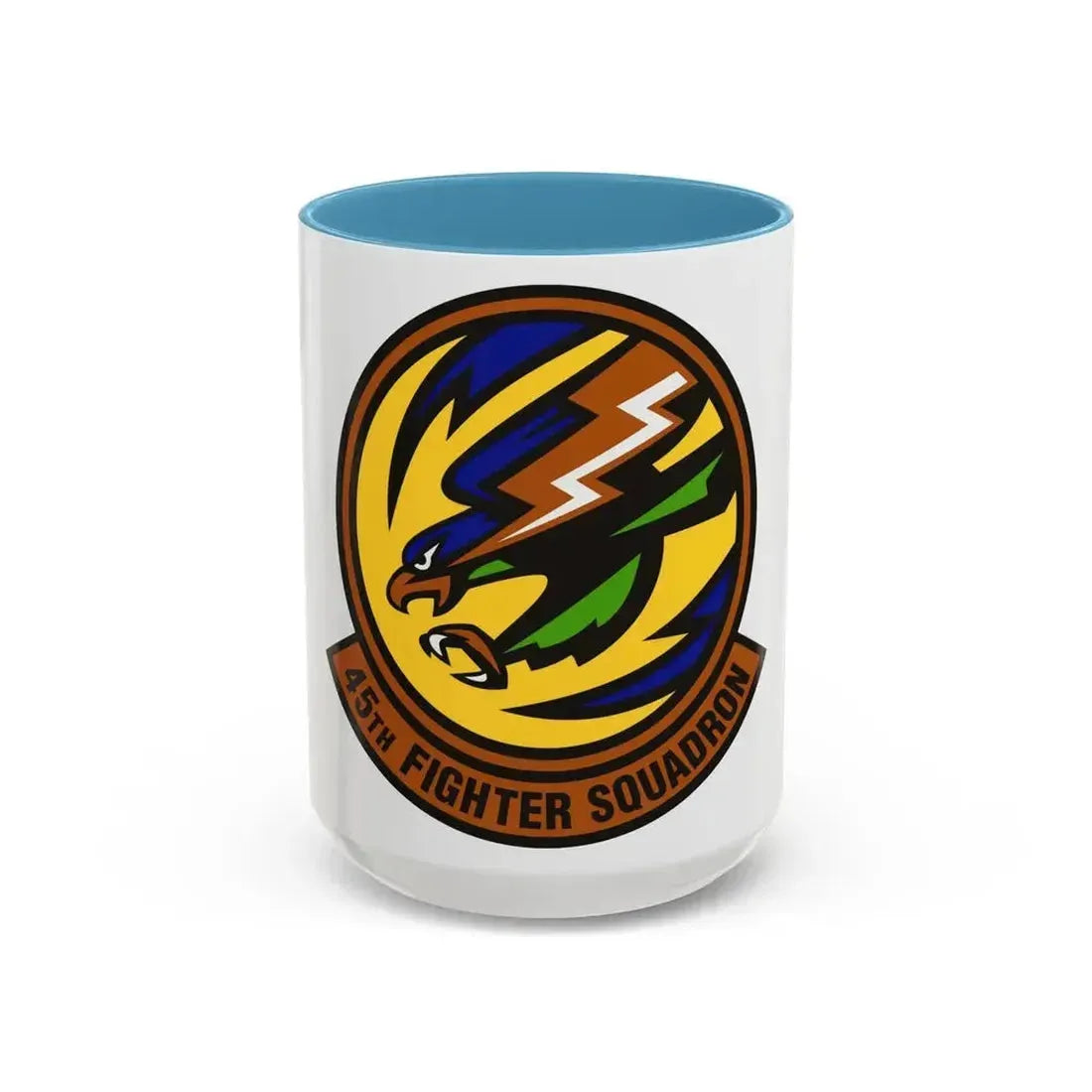 45th Fighter Squadron (U.S. Air Force) Accent Coffee Mug 15oz Light Blue - Go Mug Yourself