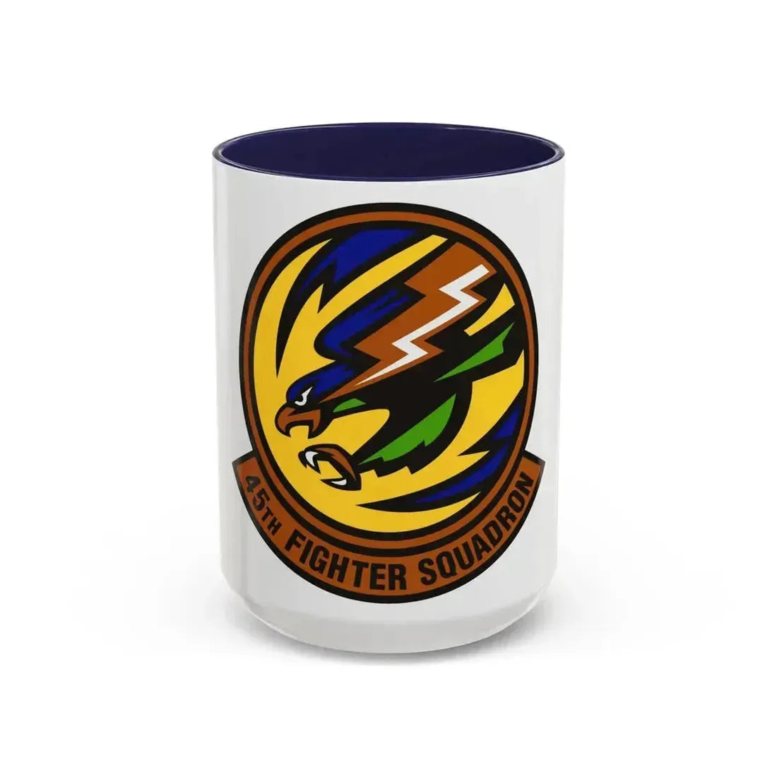 45th Fighter Squadron (U.S. Air Force) Accent Coffee Mug 15oz Navy - Go Mug Yourself