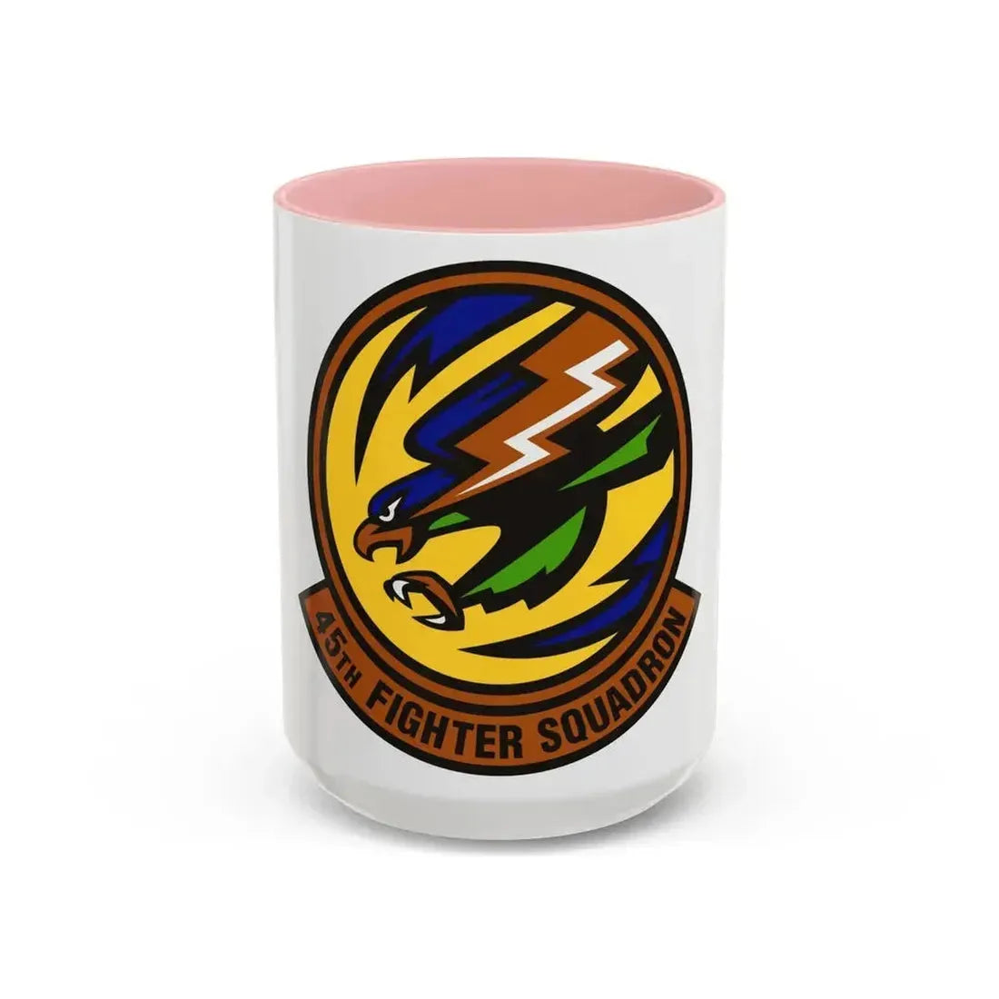 45th Fighter Squadron (U.S. Air Force) Accent Coffee Mug 15oz Pink - Go Mug Yourself