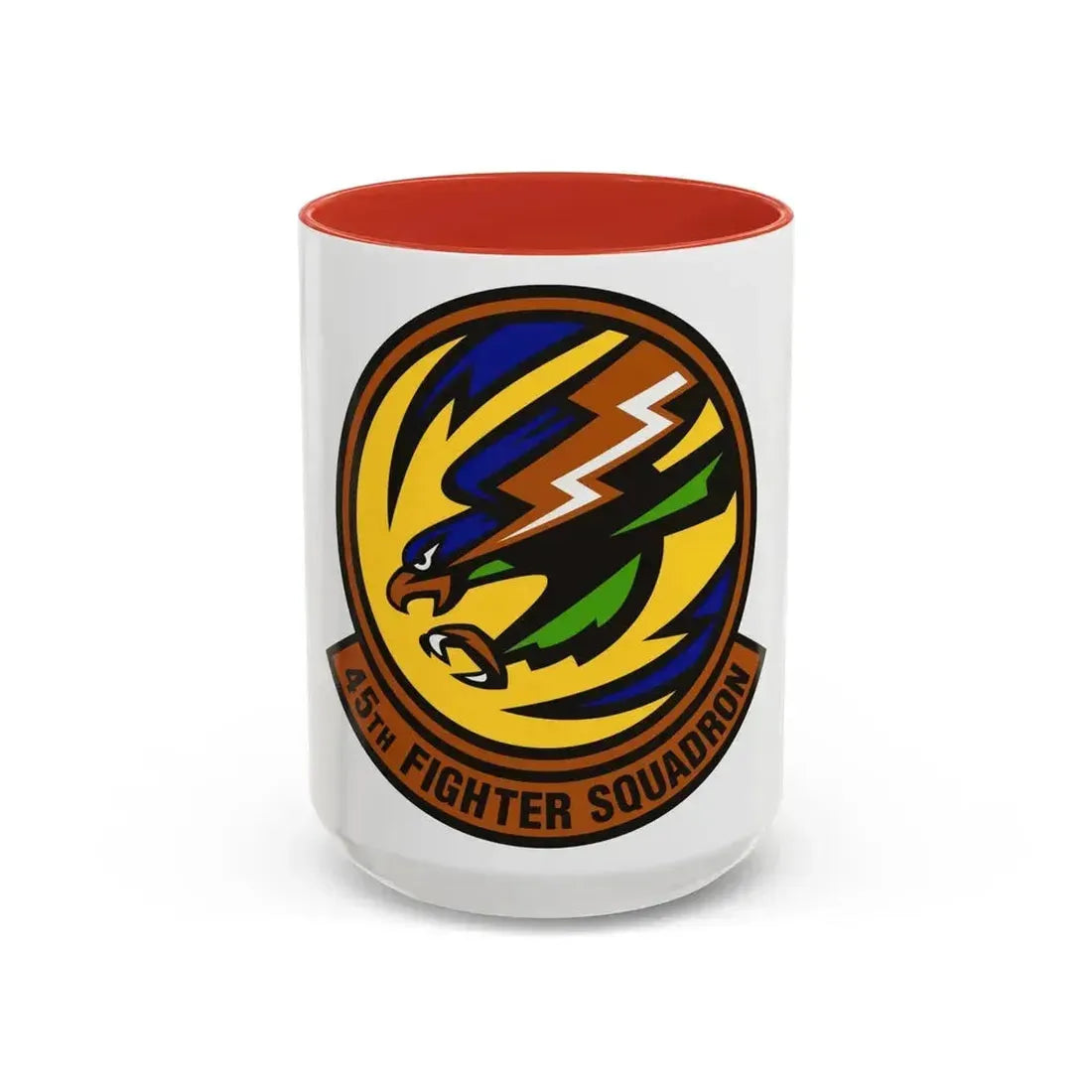 45th Fighter Squadron (U.S. Air Force) Accent Coffee Mug 15oz Red - Go Mug Yourself