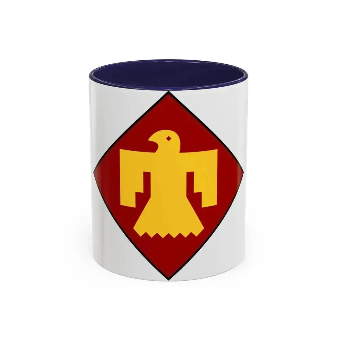 45th Infantry insignia thunderbird (U.S. Army) Accent Coffee Mug 11oz Navy - Go Mug Yourself