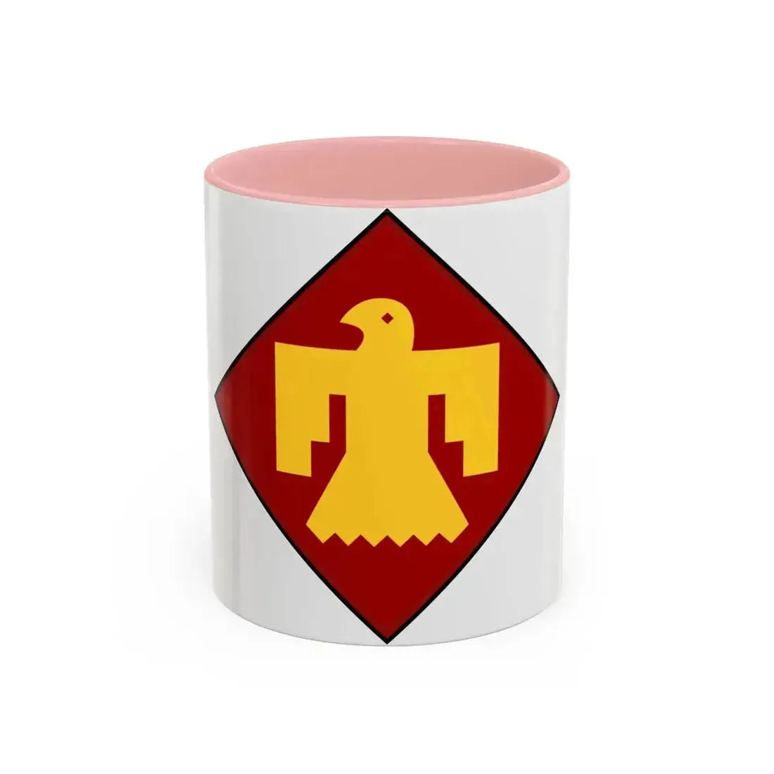 45th Infantry insignia thunderbird (U.S. Army) Accent Coffee Mug 11oz Pink - Go Mug Yourself