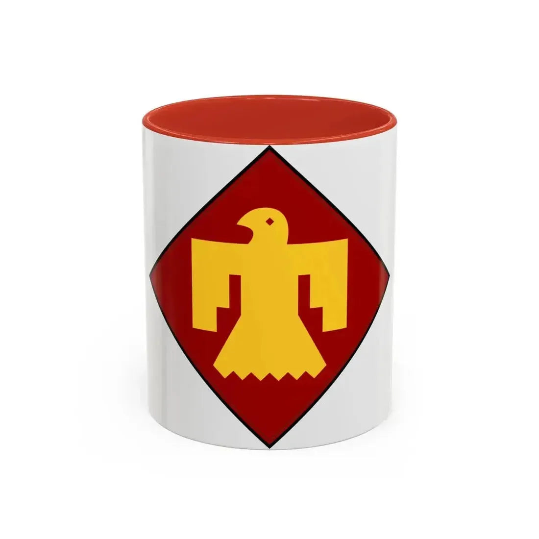 45th Infantry insignia thunderbird (U.S. Army) Accent Coffee Mug 11oz Red - Go Mug Yourself