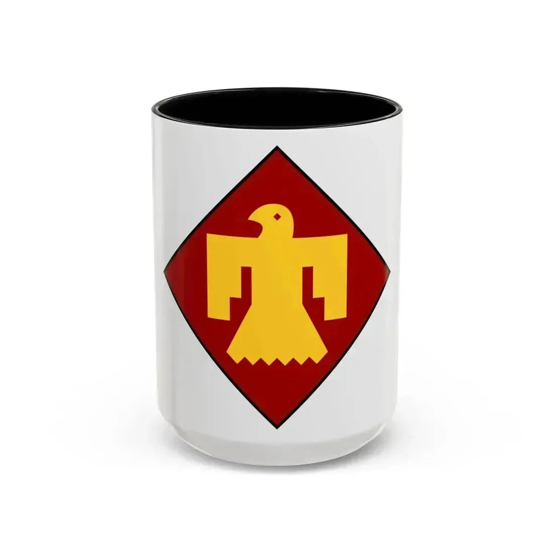 45th Infantry insignia thunderbird (U.S. Army) Accent Coffee Mug 15oz Black - Go Mug Yourself