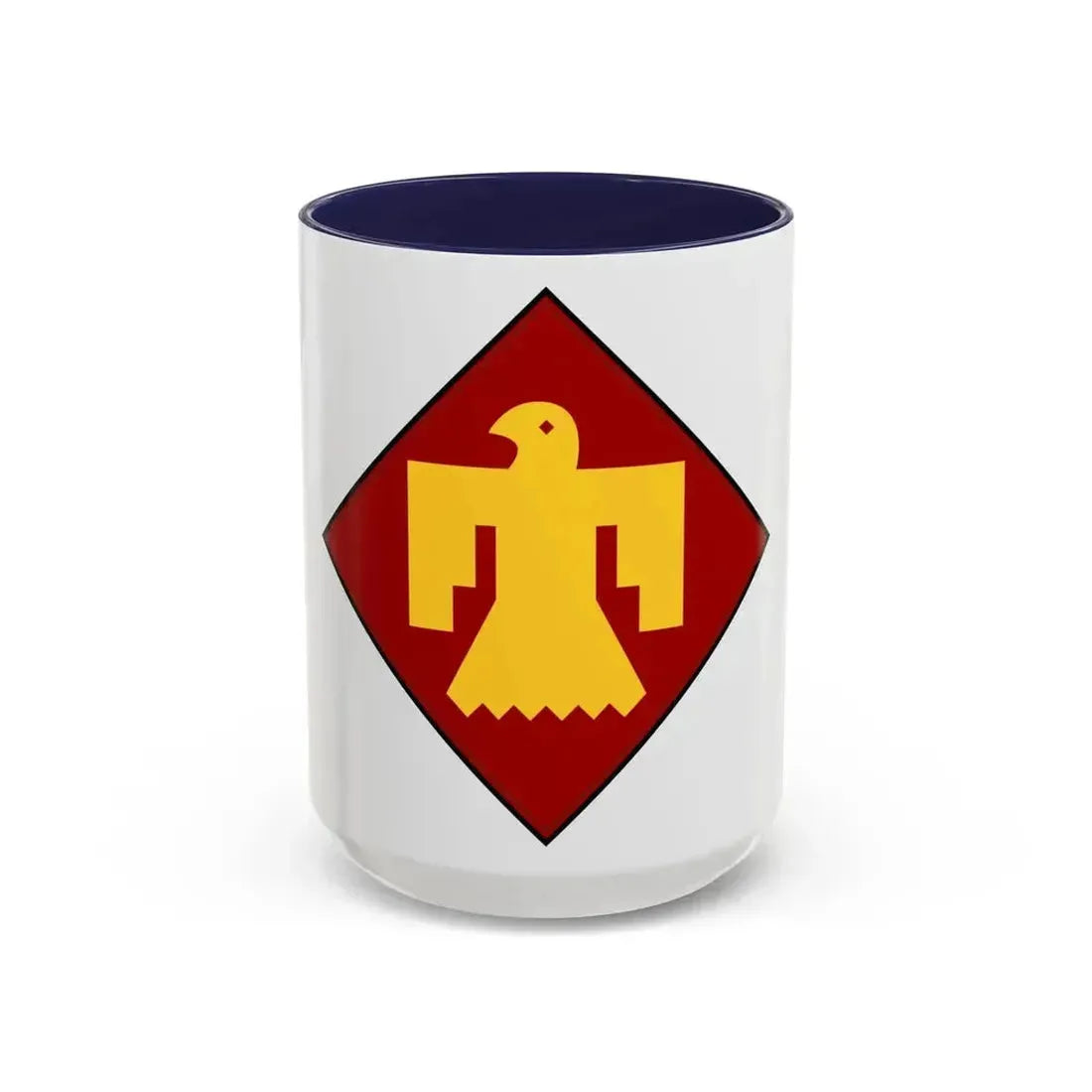 45th Infantry insignia thunderbird (U.S. Army) Accent Coffee Mug 15oz Navy - Go Mug Yourself
