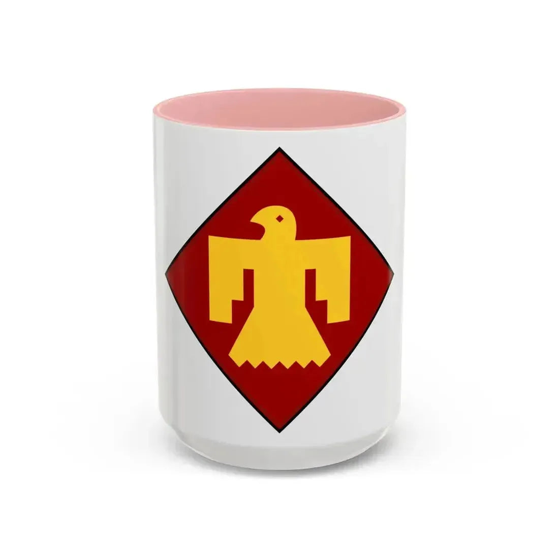 45th Infantry insignia thunderbird (U.S. Army) Accent Coffee Mug 15oz Pink - Go Mug Yourself