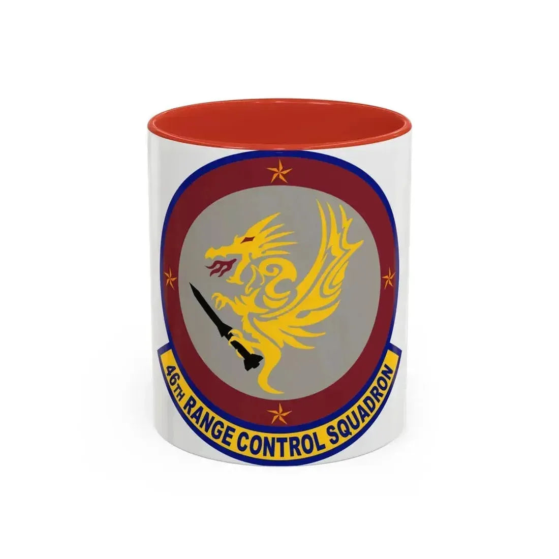 46 Range Control Squadron AFMC (U.S. Air Force) Accent Coffee Mug 11oz Red - Go Mug Yourself